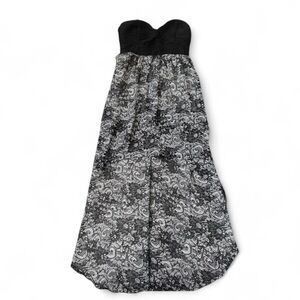 🌹BONGO Junior’s Black Strapless High Low Maxi Dresses Size Medium